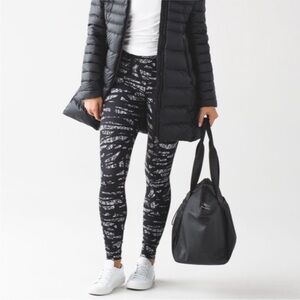 Lululemon Wunder Under Pant Graf Black White Leggings